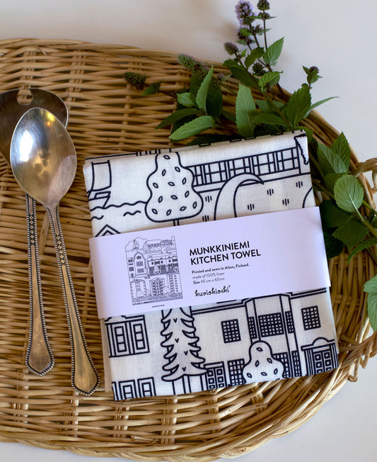 Munkkiniemi pellavapyyhe