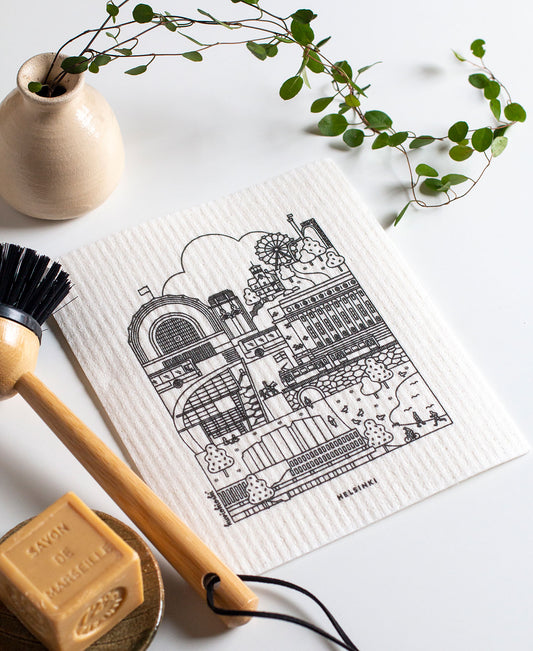 Helsinki sieniliina (mustavalkoinen)