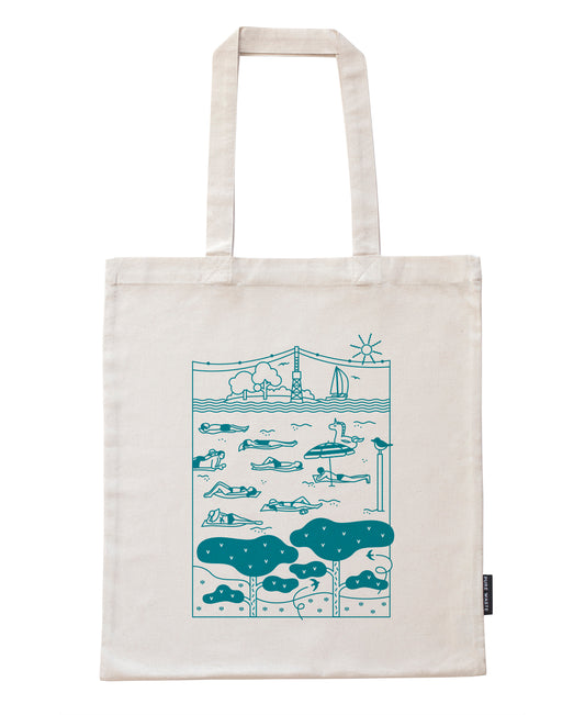 Hietsu bag, turquoise print