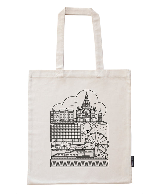 Katajanokka bag, black print