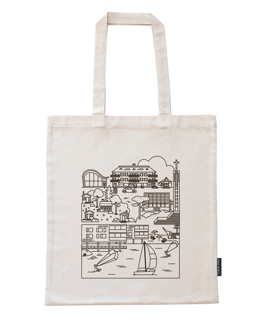 Lauttasaari bag with black print