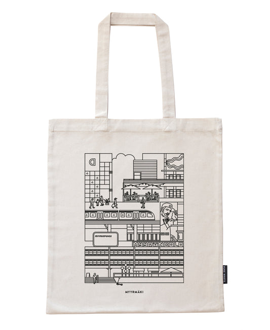 Myyrmäki kassi, mustavalkoinen