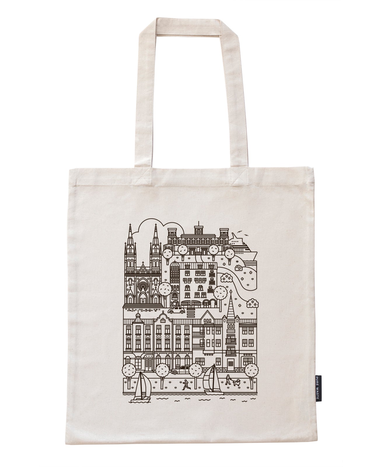 Ullanlinna bag, black print color