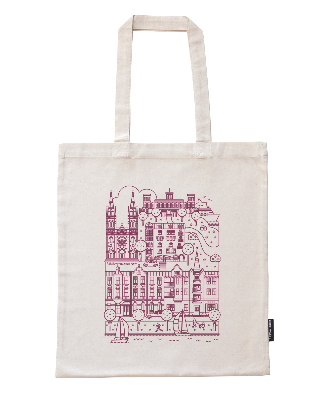 Ullanlinna bag, plum print color