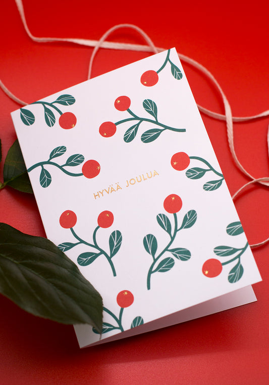 Puolukat greeting card