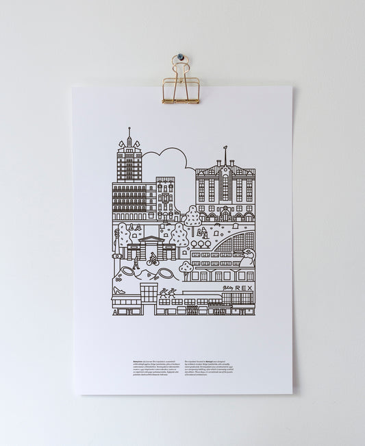 Kamppi poster A3, black