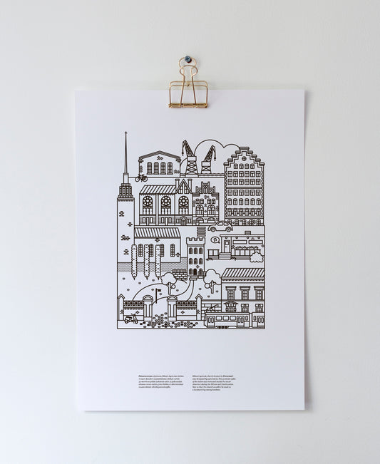 Punavuori poster A3, black