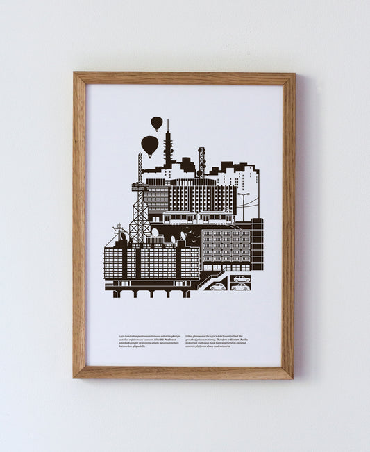 Pasila poster A4, black