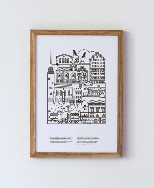 Punavuori poster A4, black