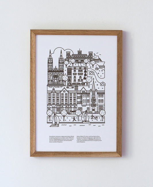 Ullanlinna poster A4, black