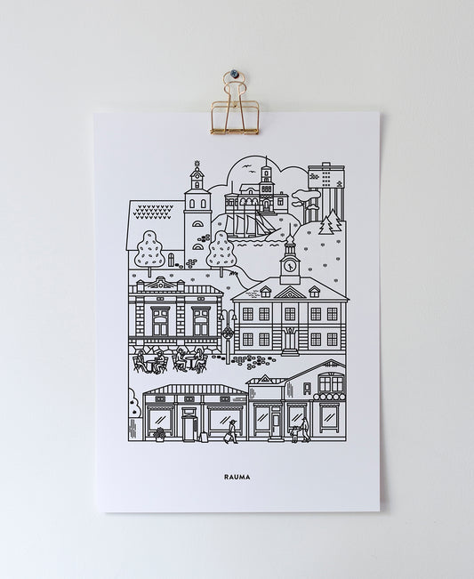 Rauma A3 juliste musta