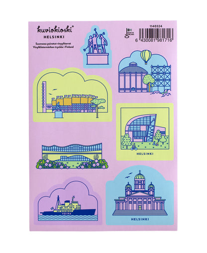 Helsinki vinyylitarra-arkki – vaaleanpunainen
