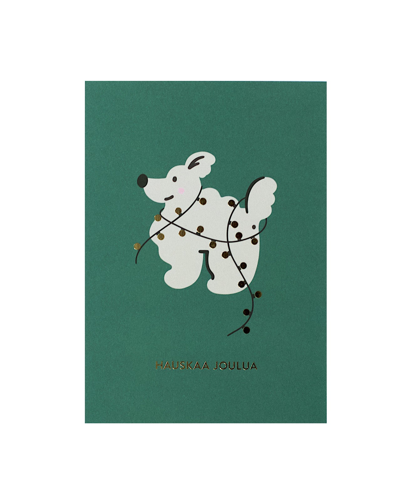 Iloinen joulukoira postikortti