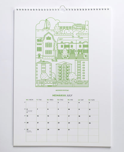 Helsinki seinäkalenteri 2026