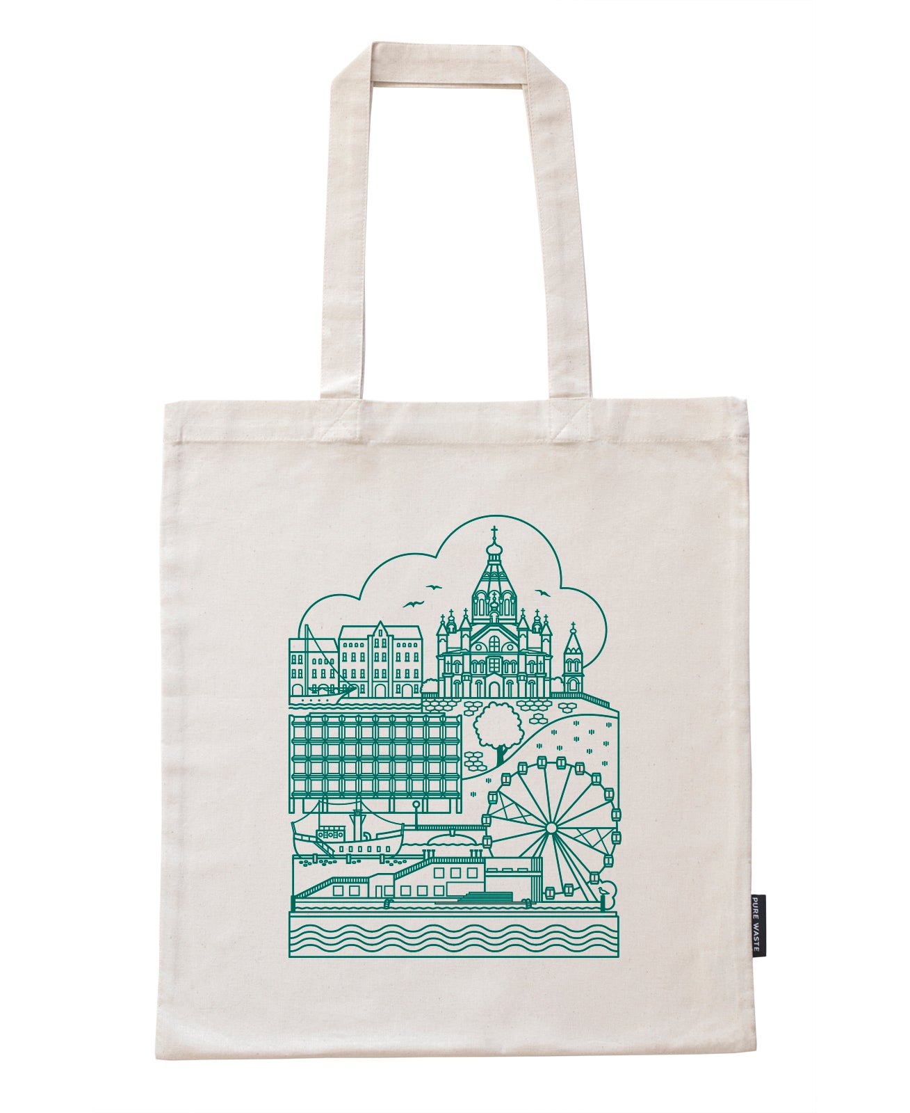 Katajanokka bag, green print