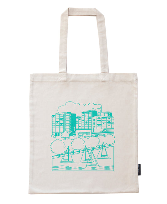 Merihaka bag, mint green print