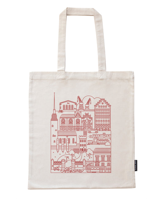 Punavuori bag with maroon print