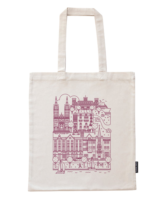 Ullanlinna bag, plum print color