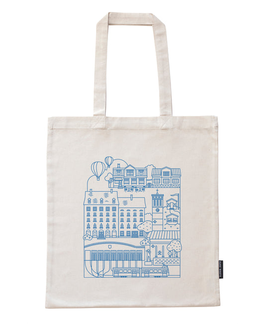 Vallila bag, blue print