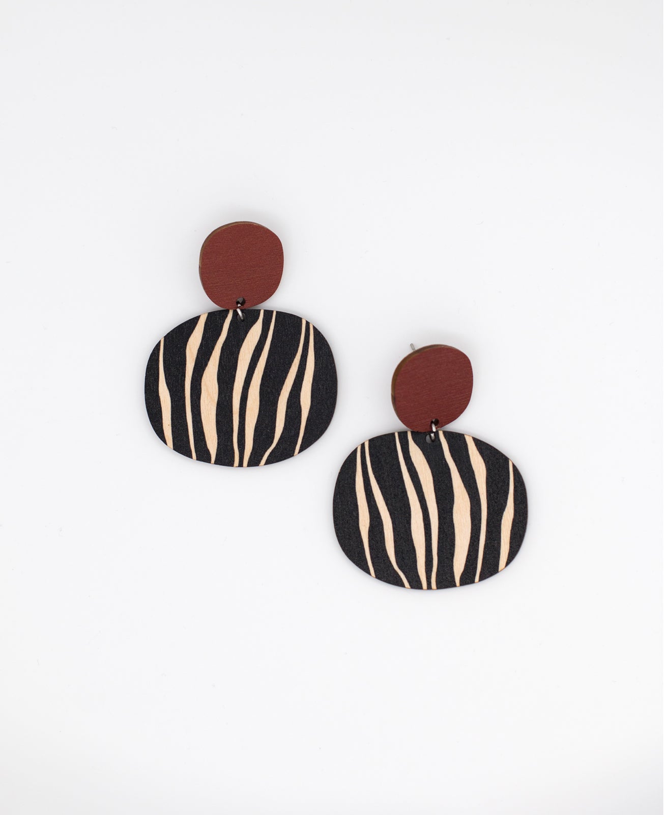 Kivi earrings, maroon