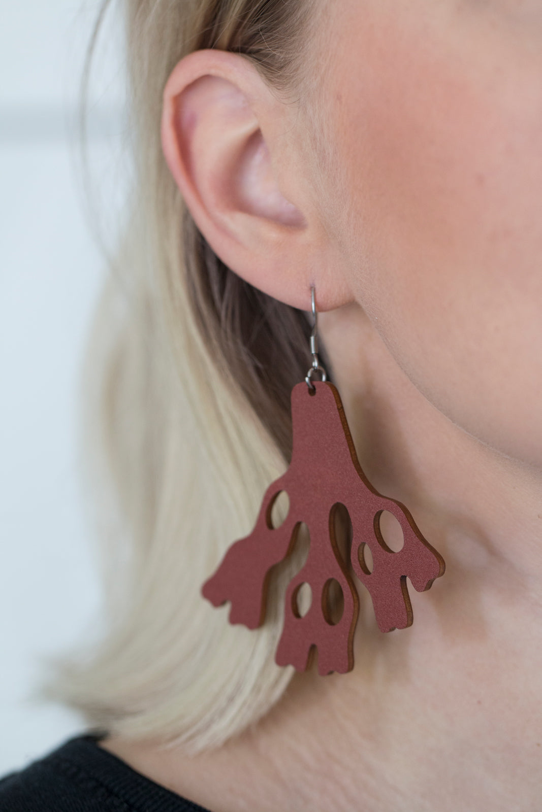 Meri earrings in use