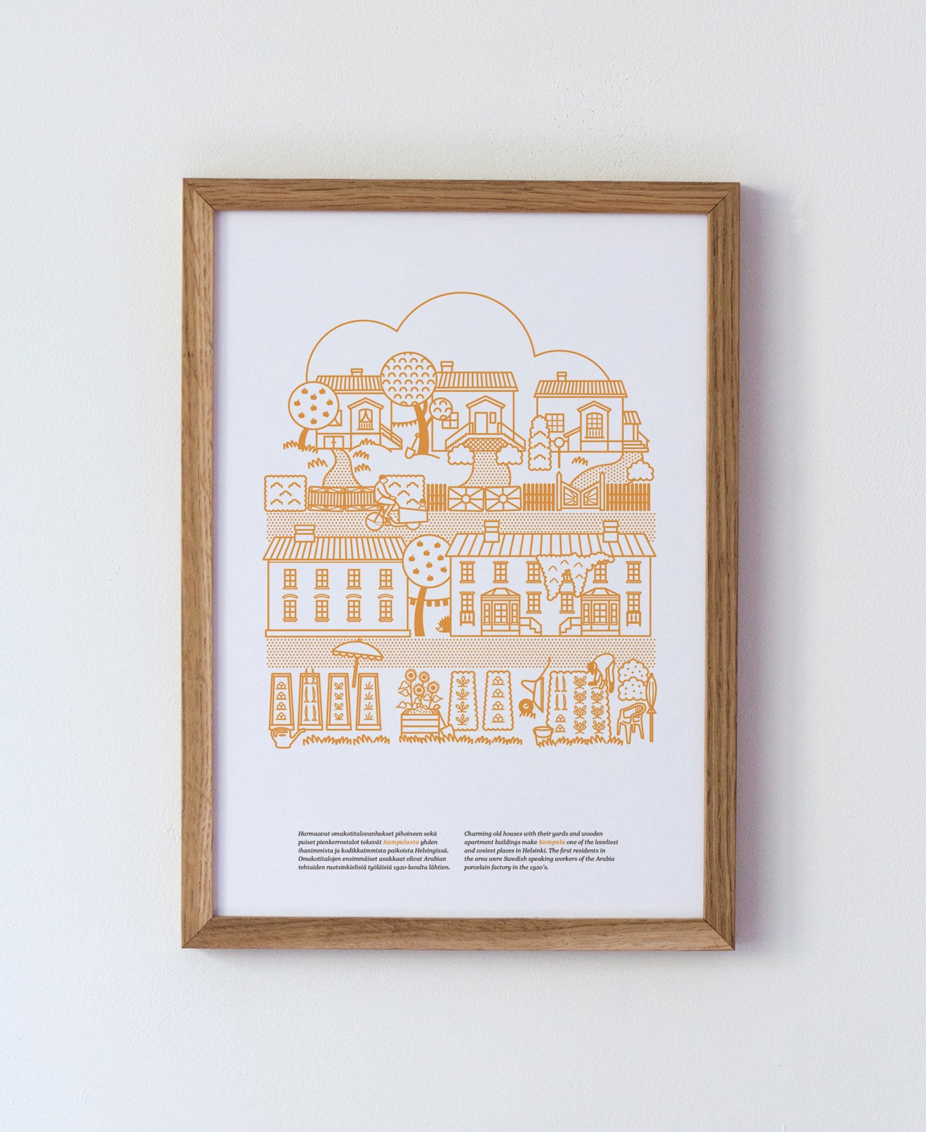 Kumpula poster A4, orange
