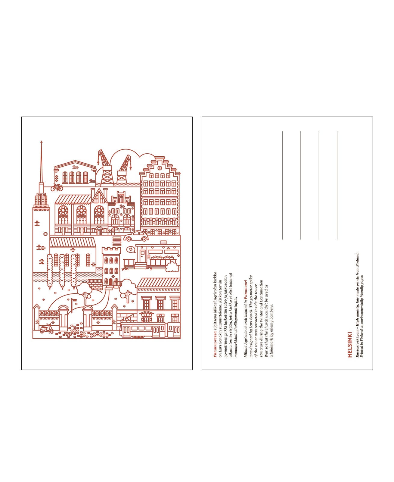 Punavuori postcard, both sides